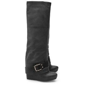 Vera Wang Lavender Label Black Over the Knee Boots